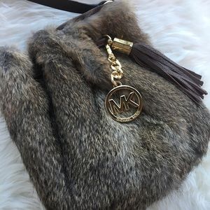 Michael Kors Crossbody Brown Faux Fur Bag